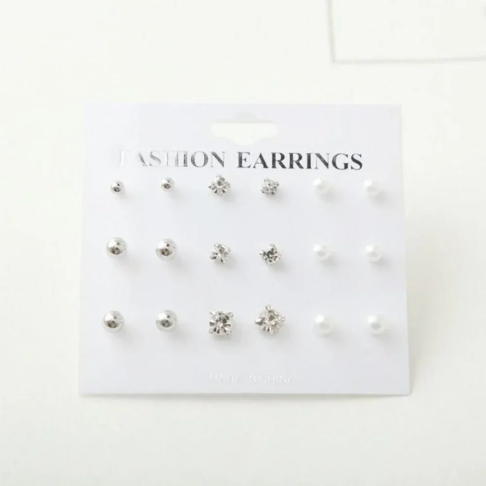 Set Earrings Stud Women Circle Bohemian Hoop Drop Cute Trendy Jewelry Earrings - Picture 3 of 6